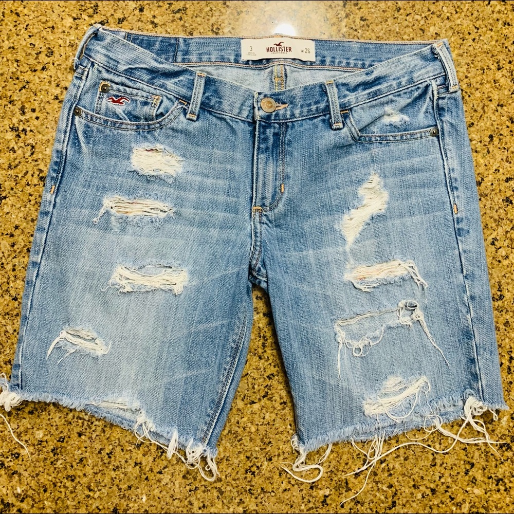 HOLLISTER Distressed Denim Shorts